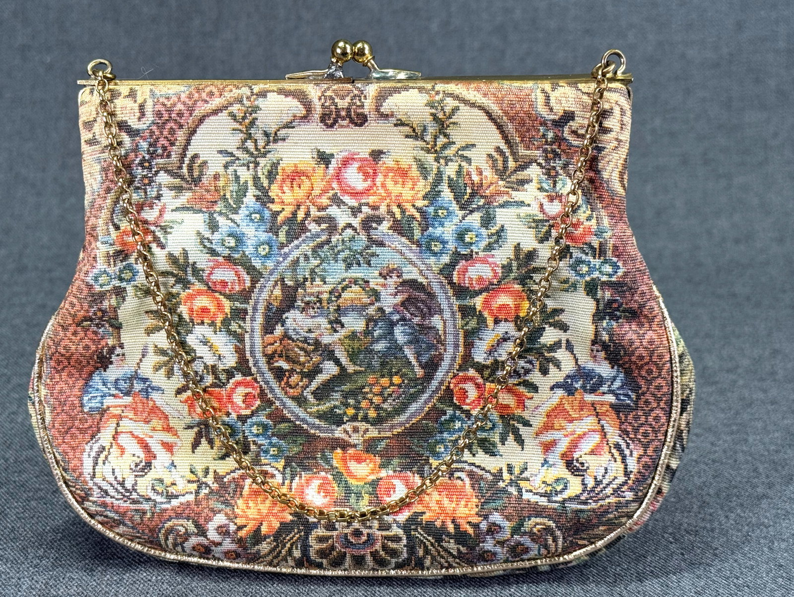 Vintage Jolles Original Printed fabric tapestry style purse bag (1 of 10)