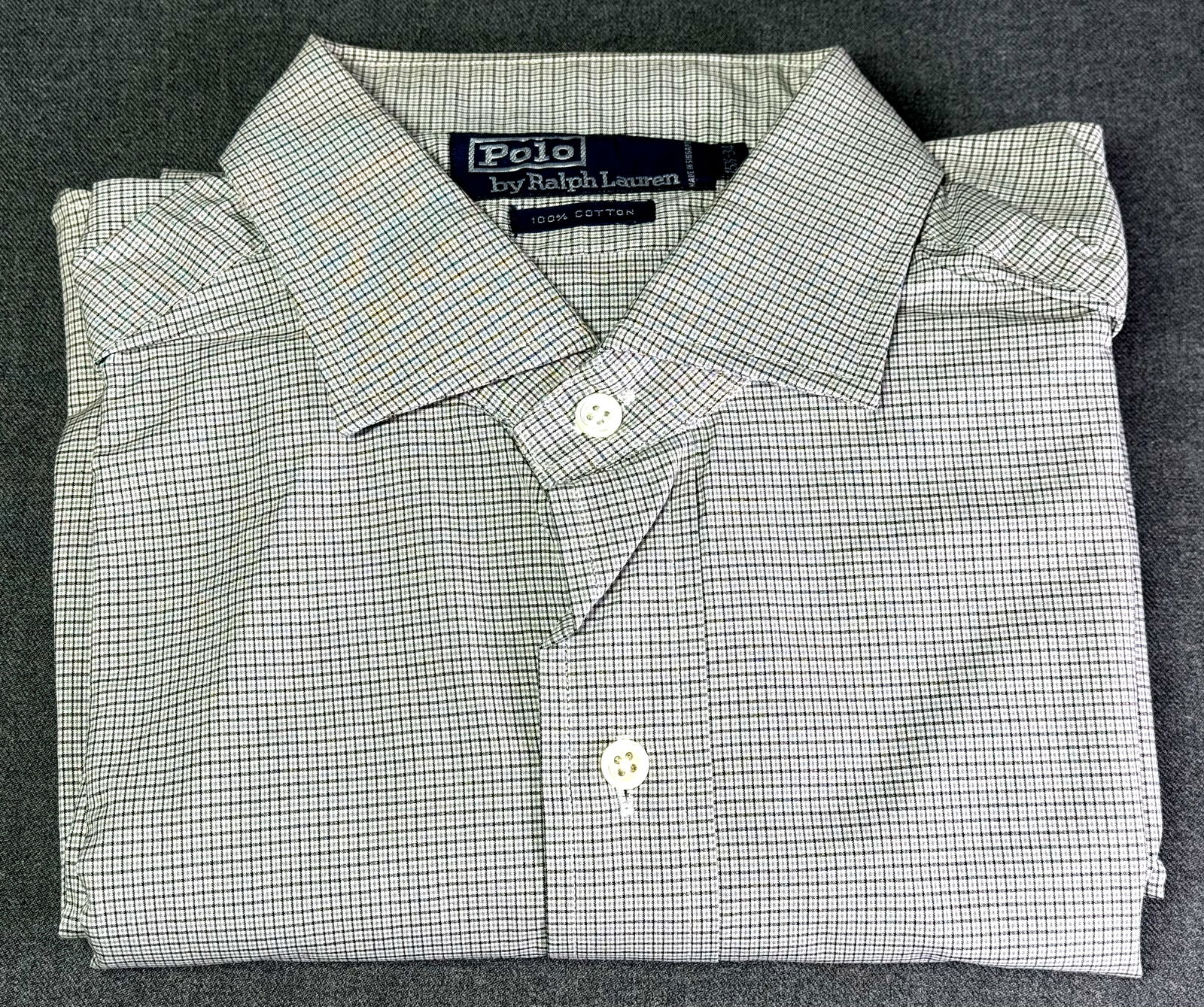 Vintage 90s Unworn Polo Ralph Lauren Men’s Dress Shirt. 100 % cotton. Size 15 1/2 -34 (1 of 5)