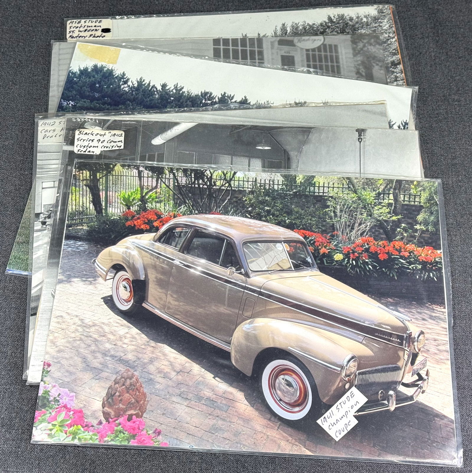 Vintage assorted 1940's - 50s Studebaker automobile prints in paper.  Lot of 6 (1 of 13)