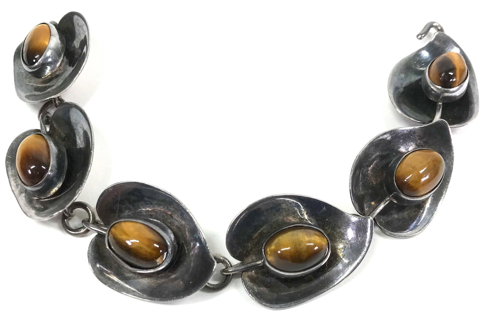 FarFan Mexico Modernist Tiger Eye Sterling Bracelet (1 of 11)