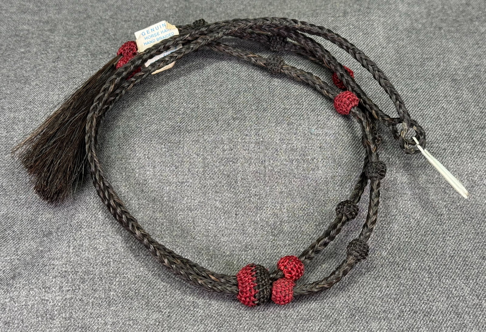 M&F Western horse hair hand braided stampede hat string. Unused with label: M&F Western horse hair hand braided stampede hat string. Unused with label. For measures please refer to the pictures taken with a measuring tape. IN HOUSE Estimated* SHIPPING & HANDLING COST WITHIN T