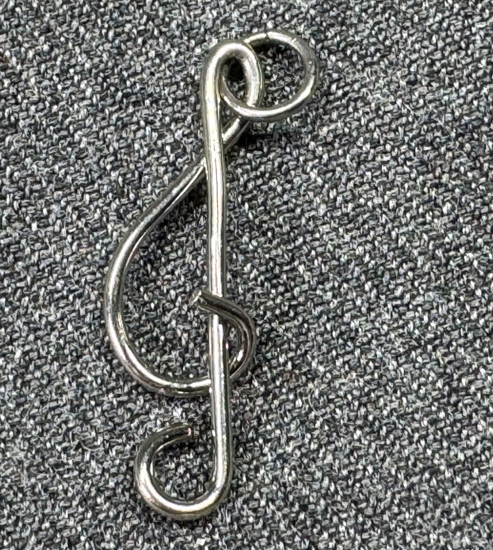 Vintage P&B Sterling Silver Treble Clef Pendant Bracelet Charm (1 of 5)