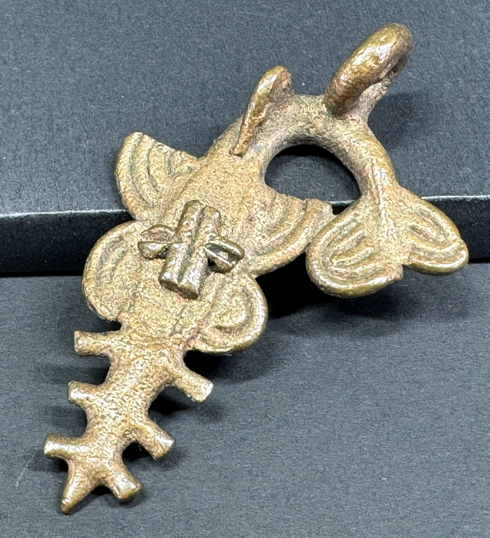 African Senufo Ivory Coast Fish Pendant. Bronze. (1 of 5)