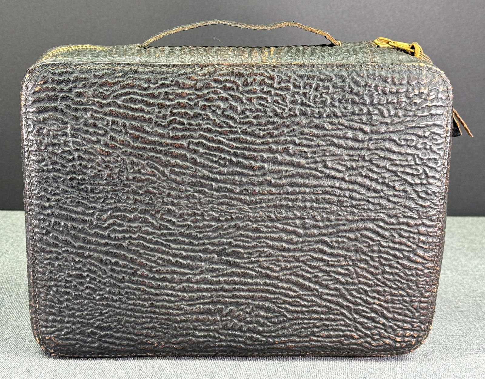 Genuine Top Grain Cowhide Mans Travel Case Men Toiletry Vanity Set 6 Piece Set (1 of 19)