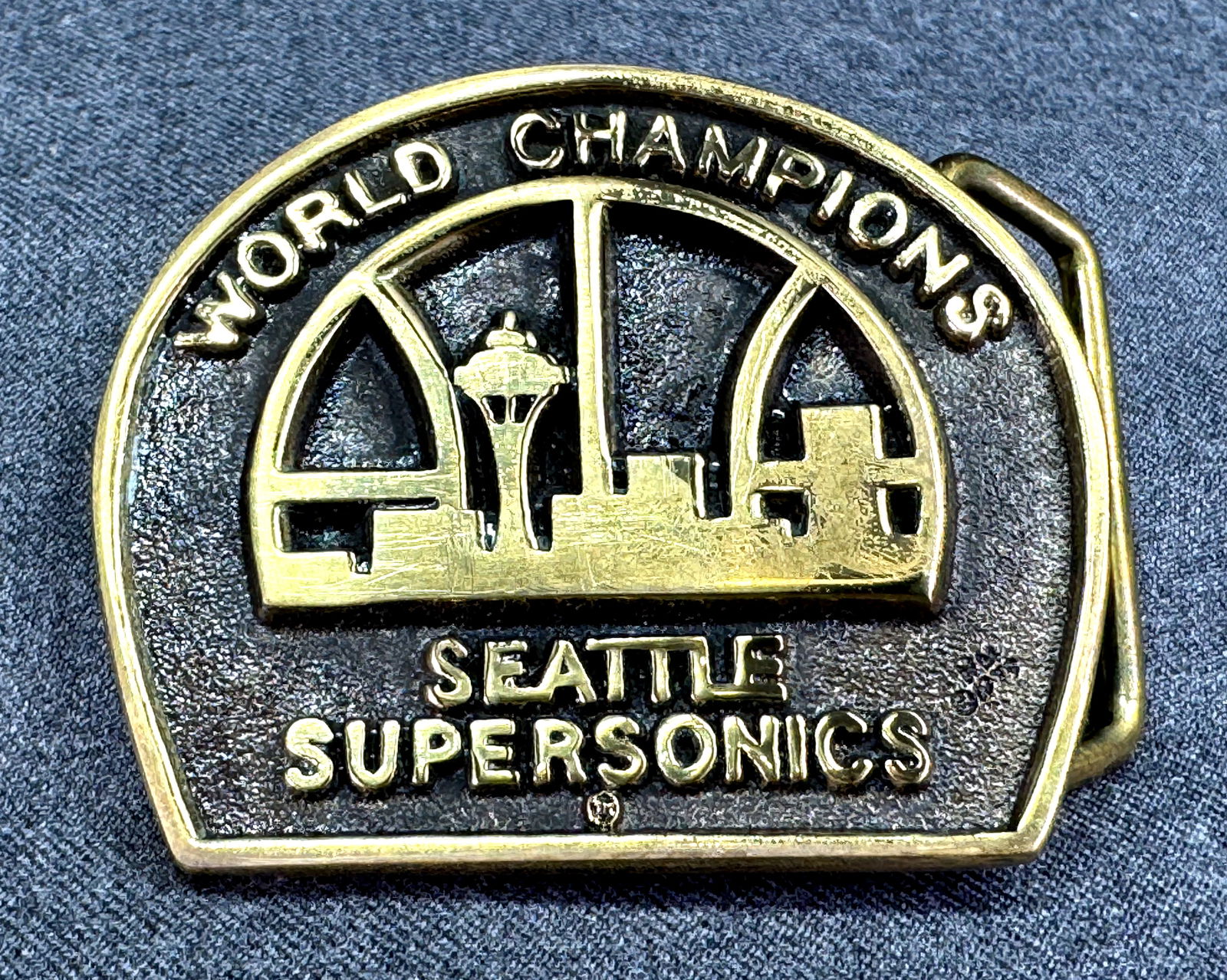 1979 Heritage Mint LTD, Solid Brass World Champions Seattle Supersonics Belt Buckle IC0578 (1 of 5)
