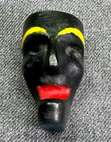 Vintage folk art hand painted miniature mask