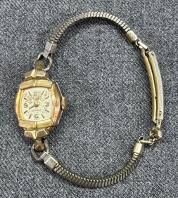 Antique art deco Hilton Eta movement women watch. Ticking, not tested.