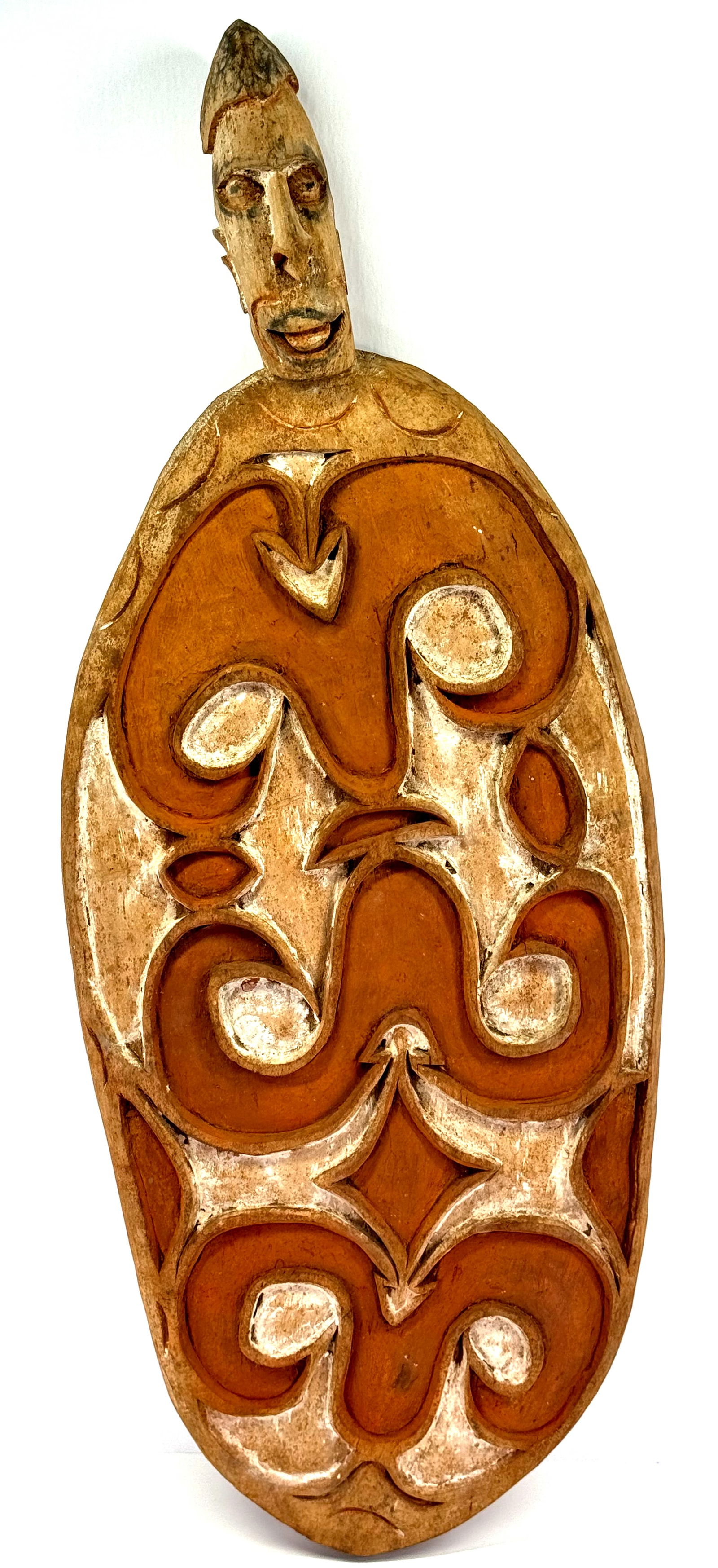 Papua New Guinea Asmat Sago Platter. Carved wood, pigments. (1 of 8)