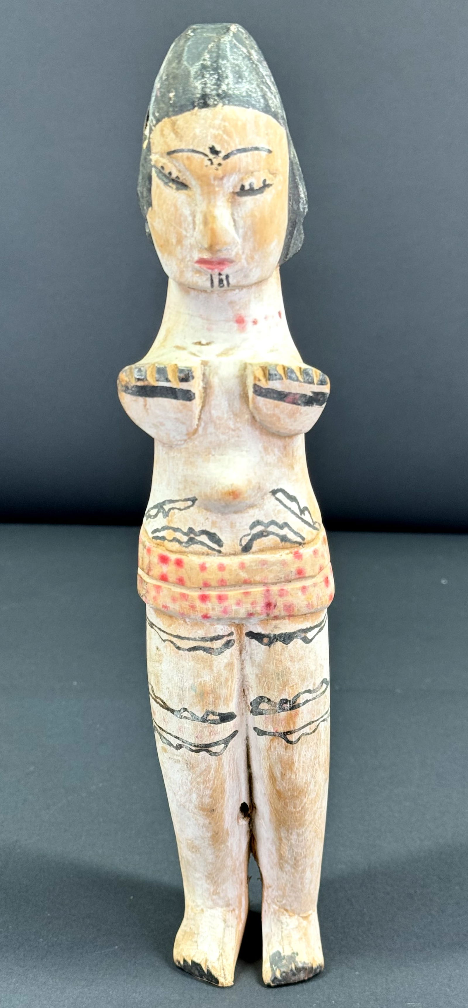 African Ibibio Nigeria Doll. Carved wood, pigments. For measures please refer to the pictures (1 of 8)