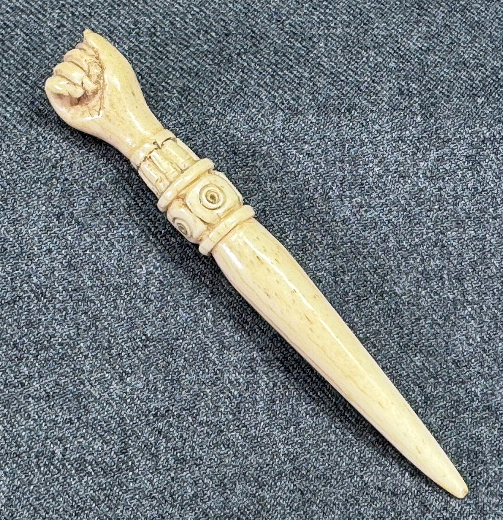 Antique 19th C. Sailor - Made Fist Bodkin (1 of 10)