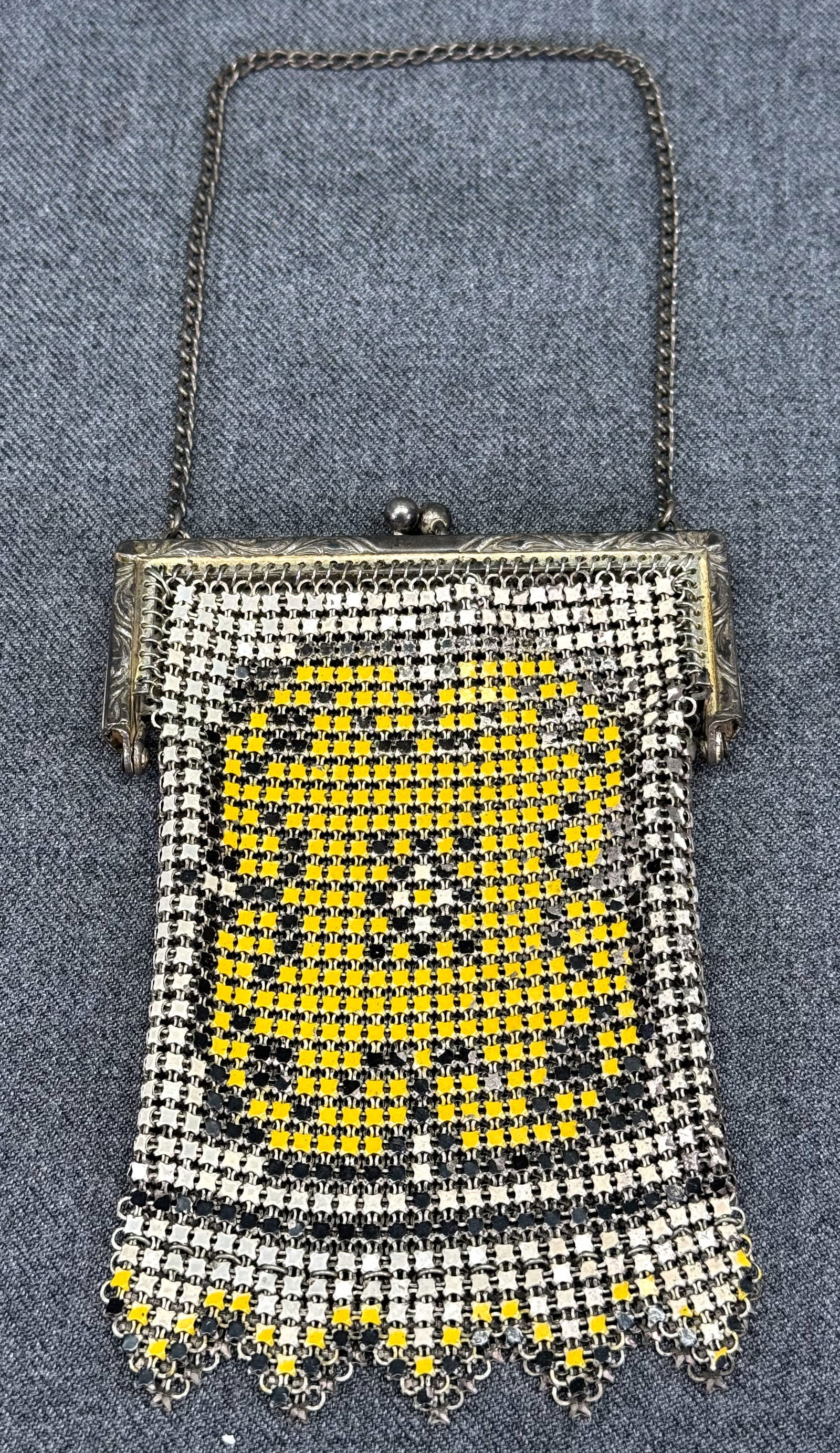 Vintage Art Deco Whiting & Davis Mesh Flapper Purse (1 of 10)