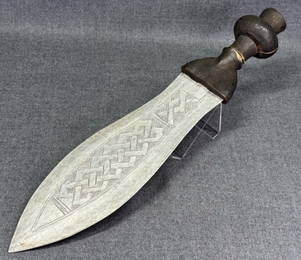 African Kuba DRC Aluminum Short Sword “IKul".