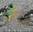 Vintage signed FM Jade 10K solid yellow gold ring