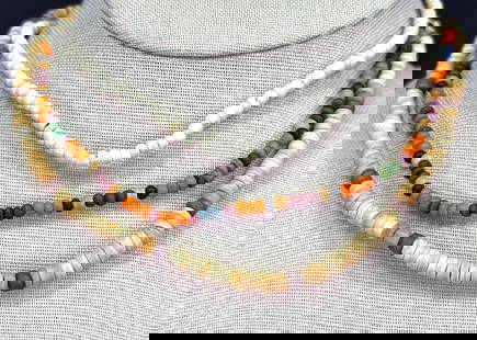 Vintage ethnic style assorted wooden beads necklaces. Lot of 3: Vintage ethnic style assorted wooden beads necklaces. Lot of 3. Unmarked. For measures please refer to the pictures taken with a measuring tape. Weight: 15 Grams. IN HOUSE Estimated* shipping and hand