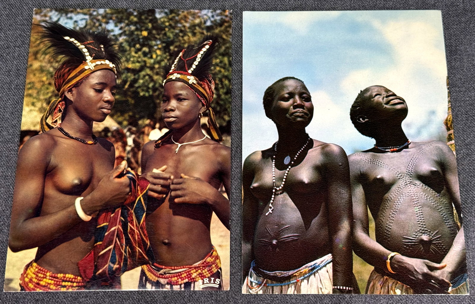 Vintage 70s African Postcards. Karamajong and Ballerinas. Lot of 2 .: Vintage 70s African Postcards. Karamajong and Ballerinas. Lot of 2 . Each measures 6 x 4 inches. IN HOUSE Estimated* shipping and handling cost within the U.S. : $7 We combine shipping. *This estimate