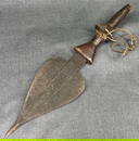 African Mbaka / Bwaka DRC Dagger. Wood, iron, fiber.