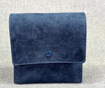 Chopard Blue Faux Suede Case with Holder