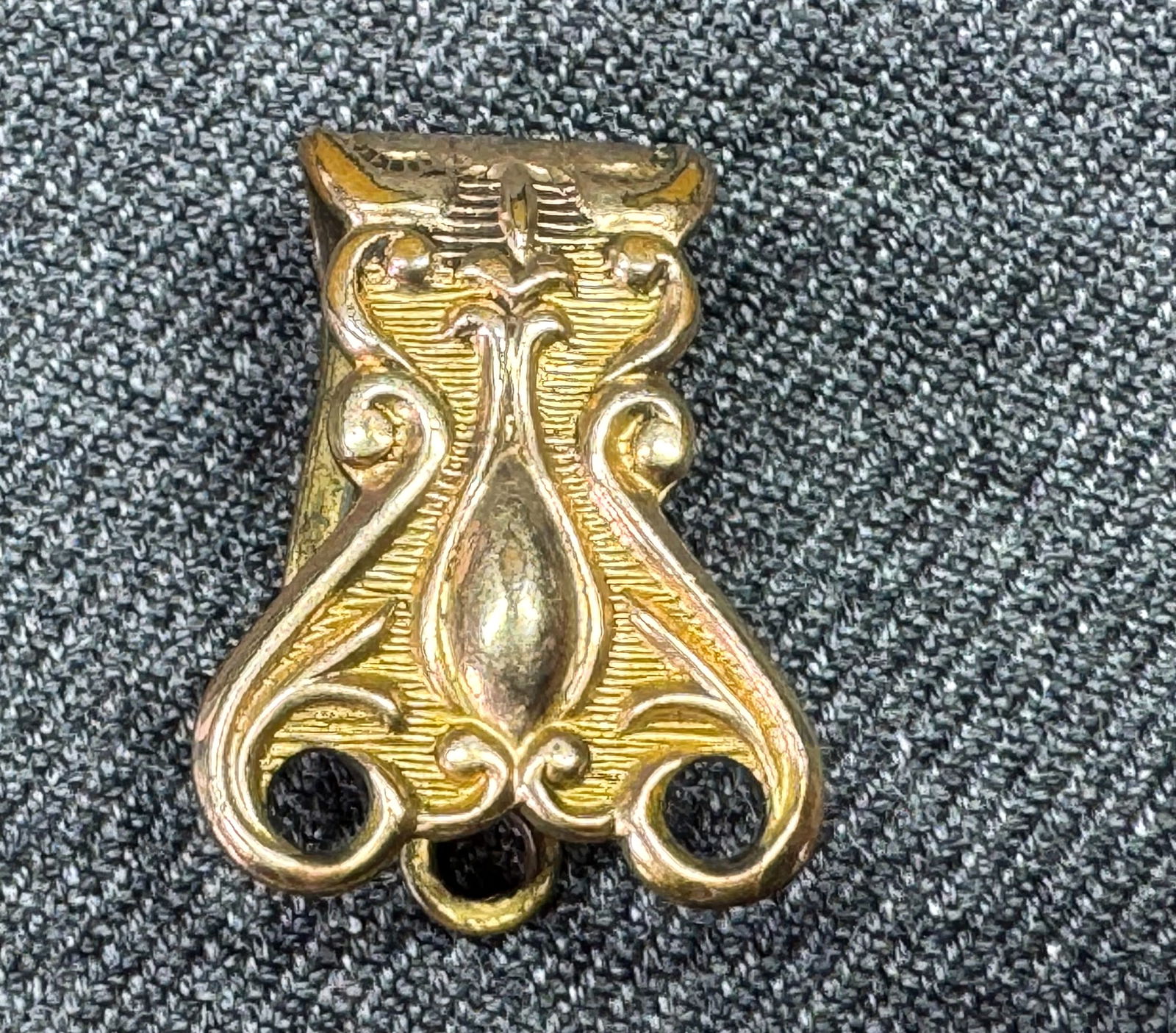 Antique Victorian F.M. Co gold-filled pocket watch chain vest clip.     u (1 of 7)