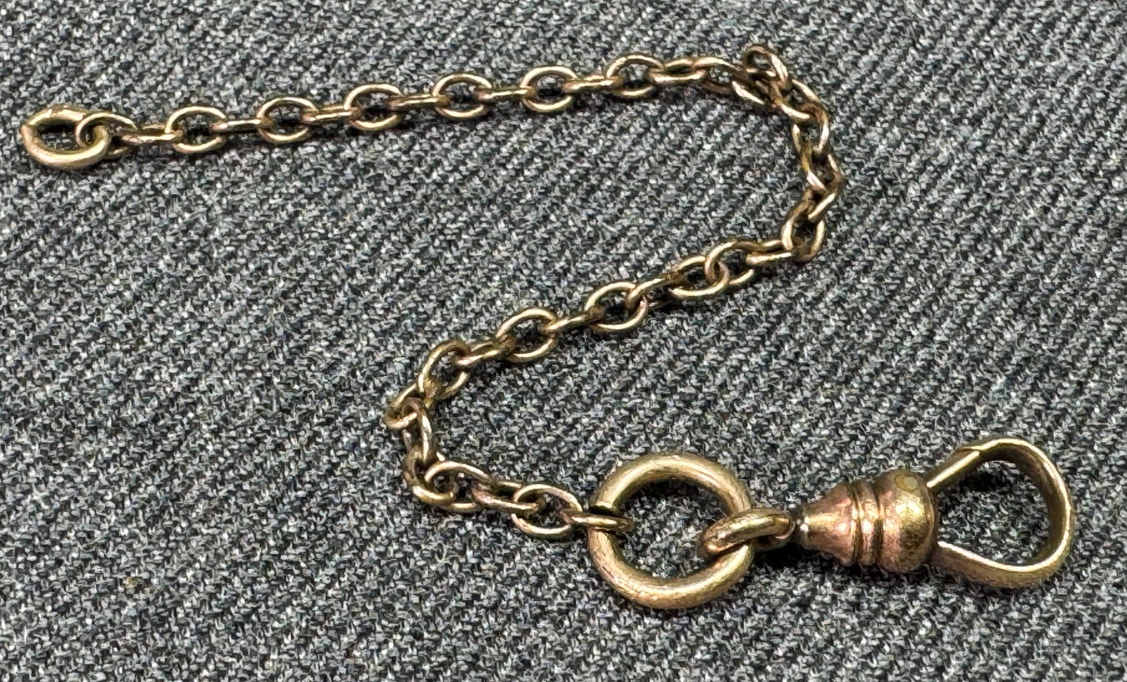 Antique gold-filled pocket watch dog clip clasp with chain u: IN HOUSE FLAT SHIPPING & HANDLING COST WITHIN ALL THE U.S. : $7 To bypass LiveShipping, and use our In-House shipping service for $7 or shipping combined for multiple lots, please select “Arrange Yo