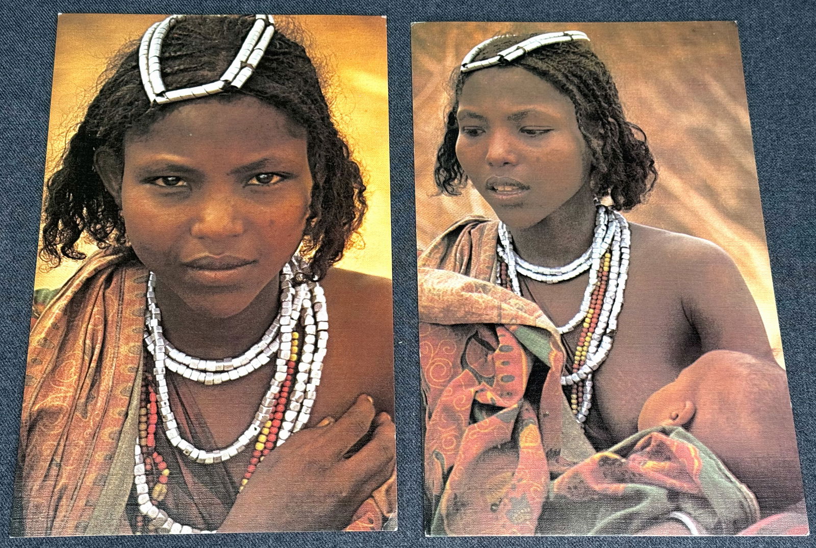 Vintage 70s African Postcards. M+P Africana Gabra People by John Eames. Lot of 2 .: IN HOUSE FLAT SHIPPING & HANDLING COST WITHIN ALL THE U.S. : $7 To bypass LiveShipping, and use our In-House shipping service for $7 or shipping combined for multiple lots, please select “Arrange Yo