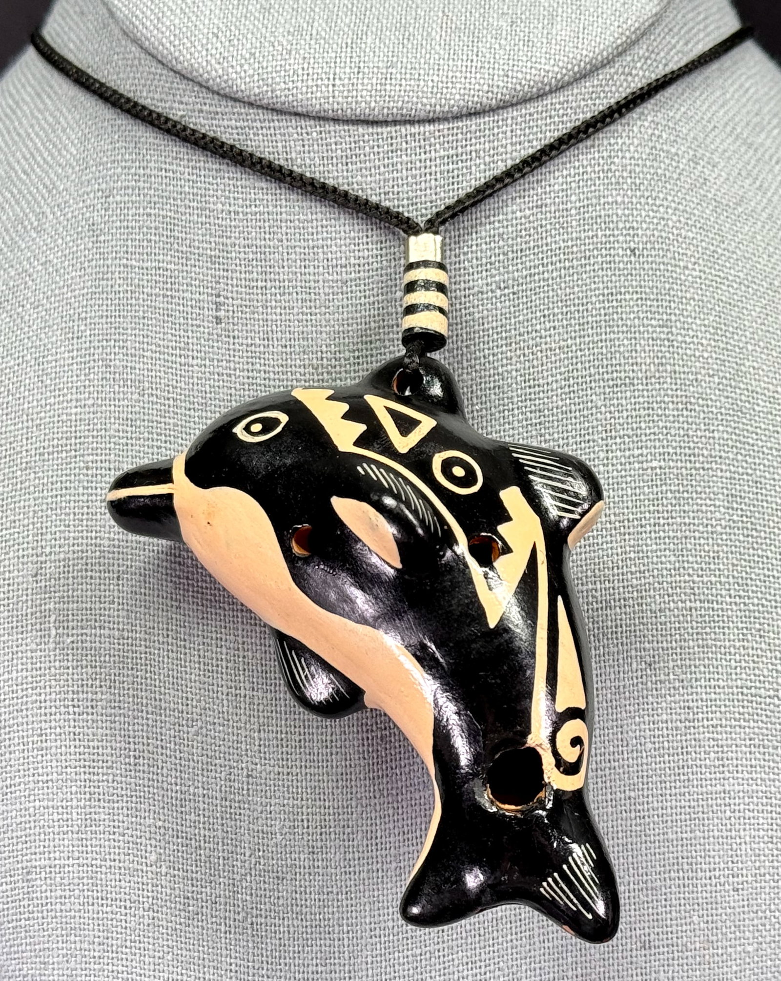 Vintage Ocarina flute painted pottery dolphin: IN HOUSE FLAT SHIPPING & HANDLING COST WITHIN ALL THE U.S. : 7 To bypass LiveShipping, and use our In-House shipping service for 7 or shipping combined for multiple lots, please select “Arrange 