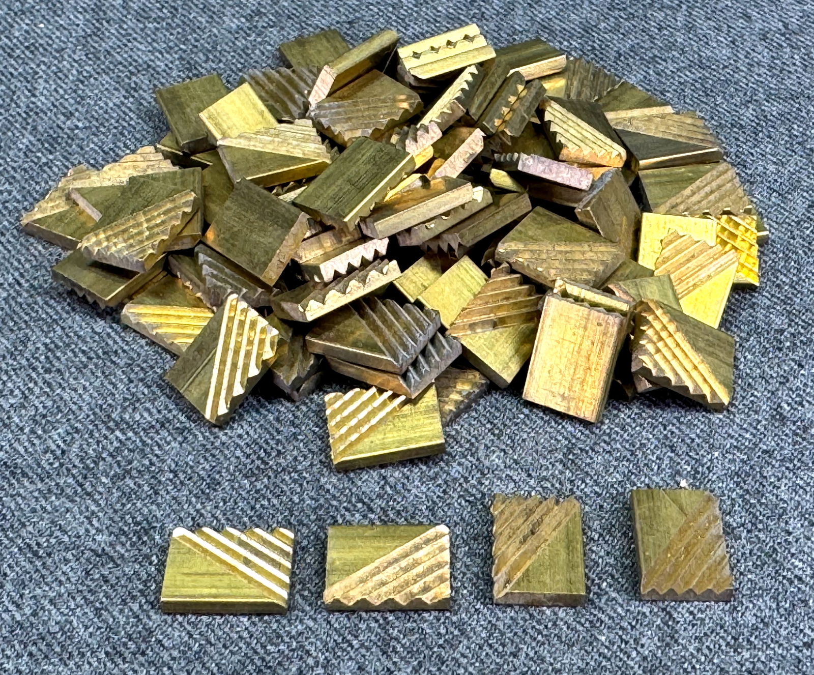 Vintage Unused solid bronze space for monogram appliques, beads for jewelry, craft making. 40 pcs: IN HOUSE FLAT SHIPPING & HANDLING COST WITHIN ALL THE U.S. : 7 To bypass LiveShipping, and use our In-House shipping service for 7 or shipping combined for multiple lots, please select “Arrange