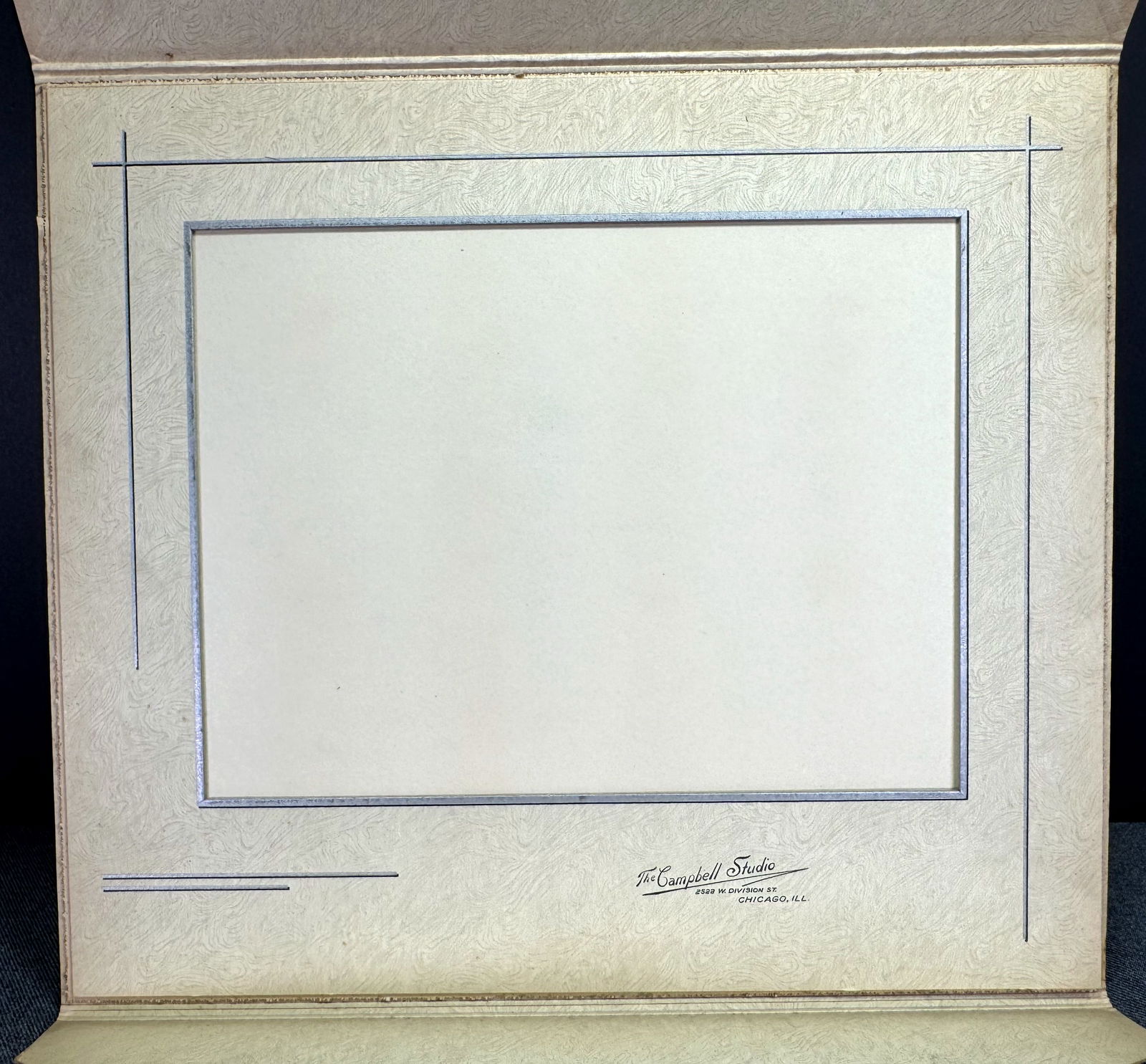 Art Deco The Campell Studio Chicago Cabinet Cardboard Photo Frame with Easel: IN HOUSE FLAT SHIPPING & HANDLING COST WITHIN ALL THE U.S. : 7 To bypass LiveShipping, and use our In-House shipping service for 7 or shipping combined for multiple lots, please select “Arrange