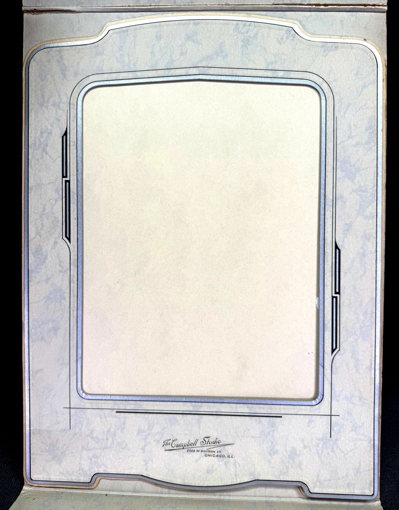 Art Deco The Campbell Studio Chicago Cabinet Cardboard Photo Frame with Easel.: IN HOUSE FLAT SHIPPING & HANDLING COST WITHIN ALL THE U.S. : 7 To bypass LiveShipping, and use our In-House shipping service for 7 or shipping combined for multiple lots, please select “Arrange