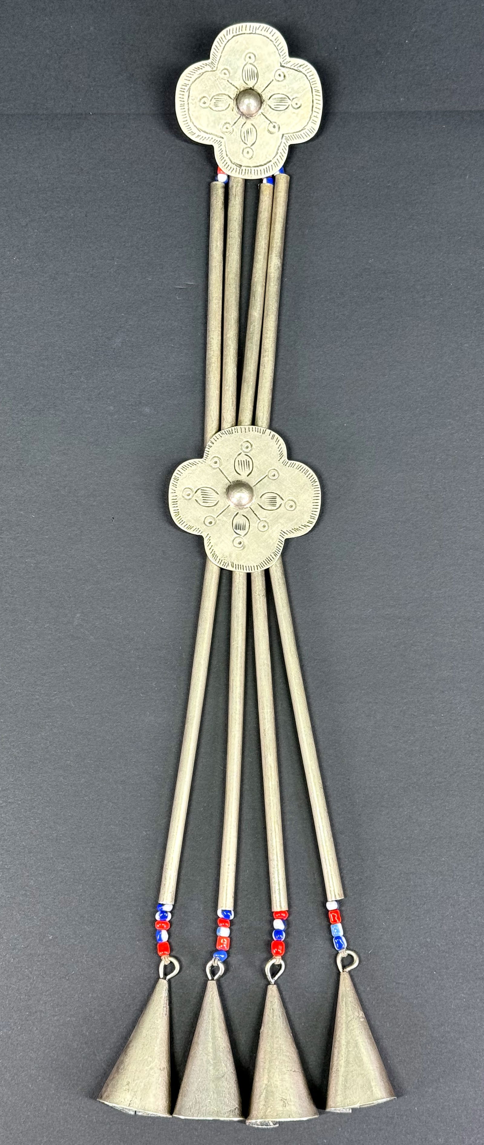 Antique Mapuche Southern Chile Runi-Runi Ornament.: IN HOUSE FLAT SHIPPING & HANDLING COST WITHIN ALL THE U.S. : 15 To bypass LiveShipping, and use our In-House shipping service for 15 or shipping combined for multiple lots, please select “Arrang