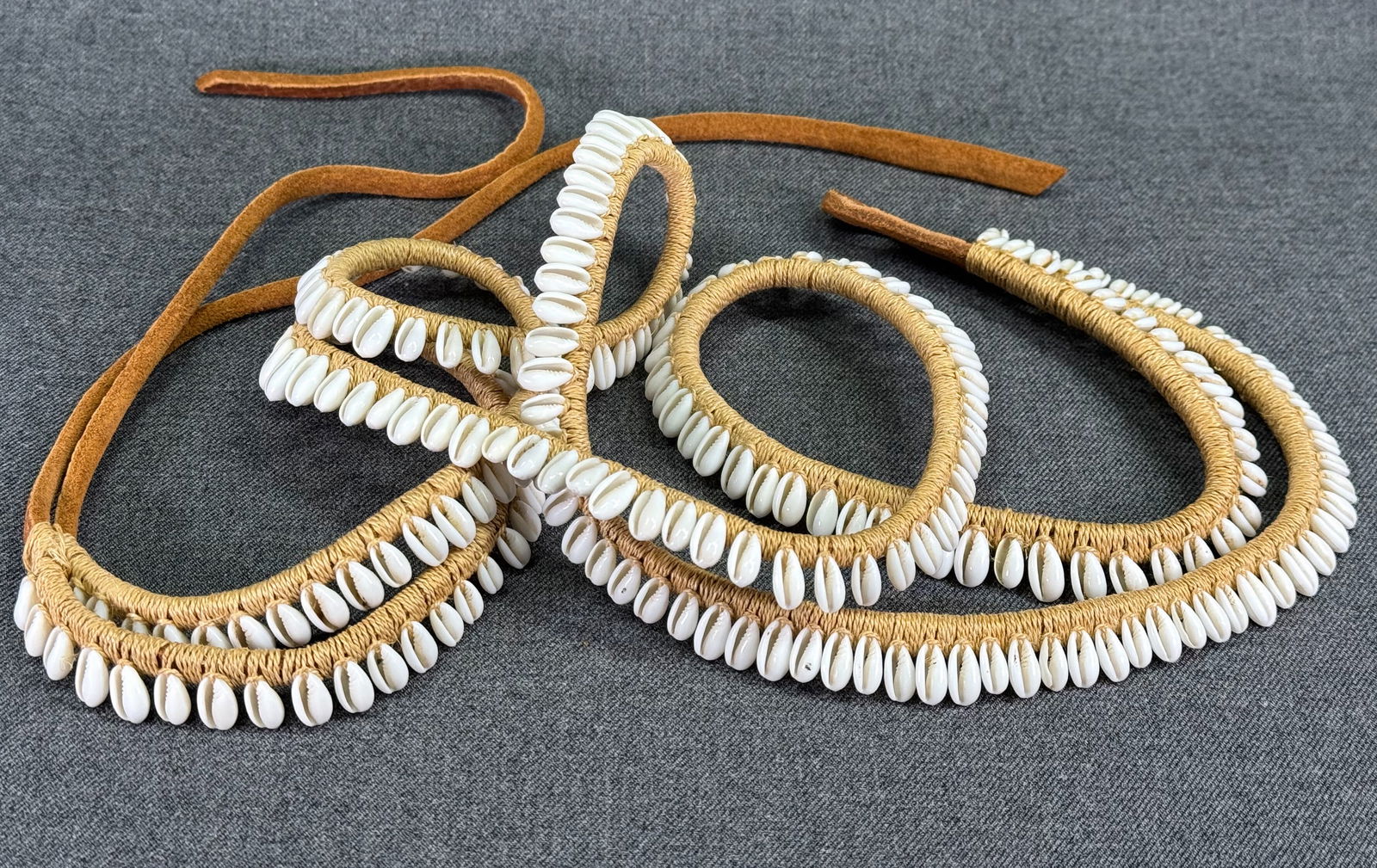 African Kamba Kenya Money Belt. Cowrie shells, fibers, leather.: IN HOUSE FLAT SHIPPING & HANDLING COST WITHIN ALL THE U.S. : 18 To bypass LiveShipping, and use our In-House shipping service for 18 or shipping combined for multiple lots, please select “Arrang