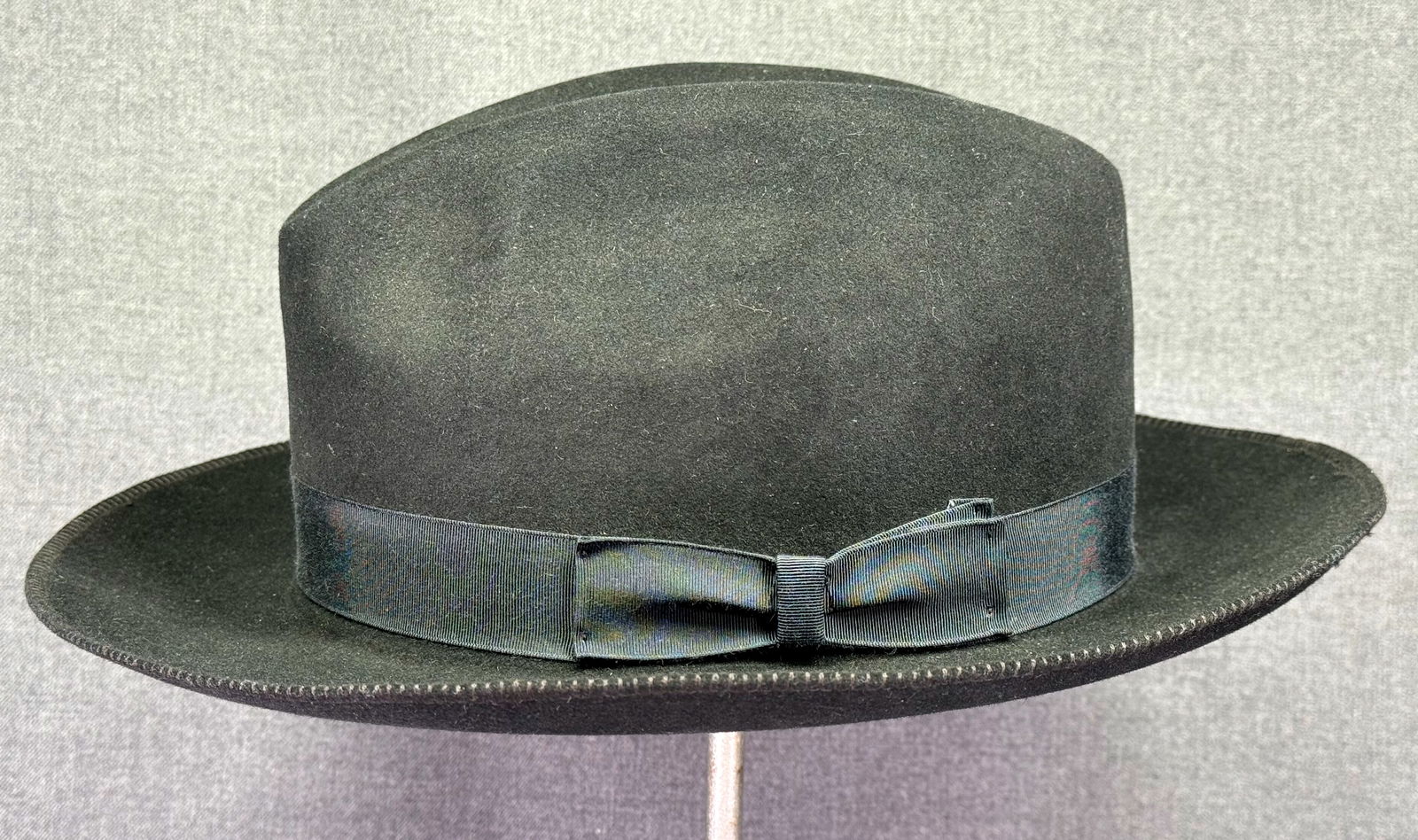 Vintage Bailey Come II fur felt black fedora hat. (1 of 11)