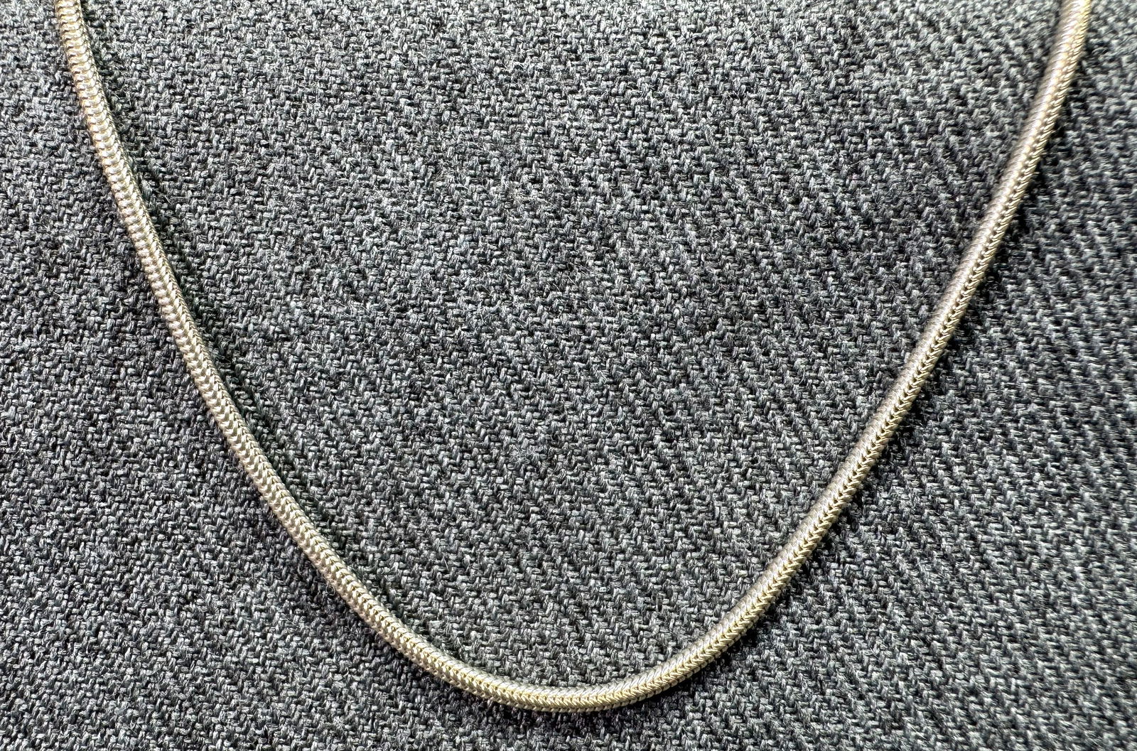 Vintage 925 sterling silver snake chain strap necklace (1 of 8)