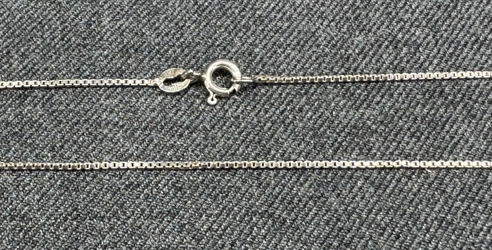 Vintage Milor Italy 925 sterling silver box chain strap necklace (1 of 7)