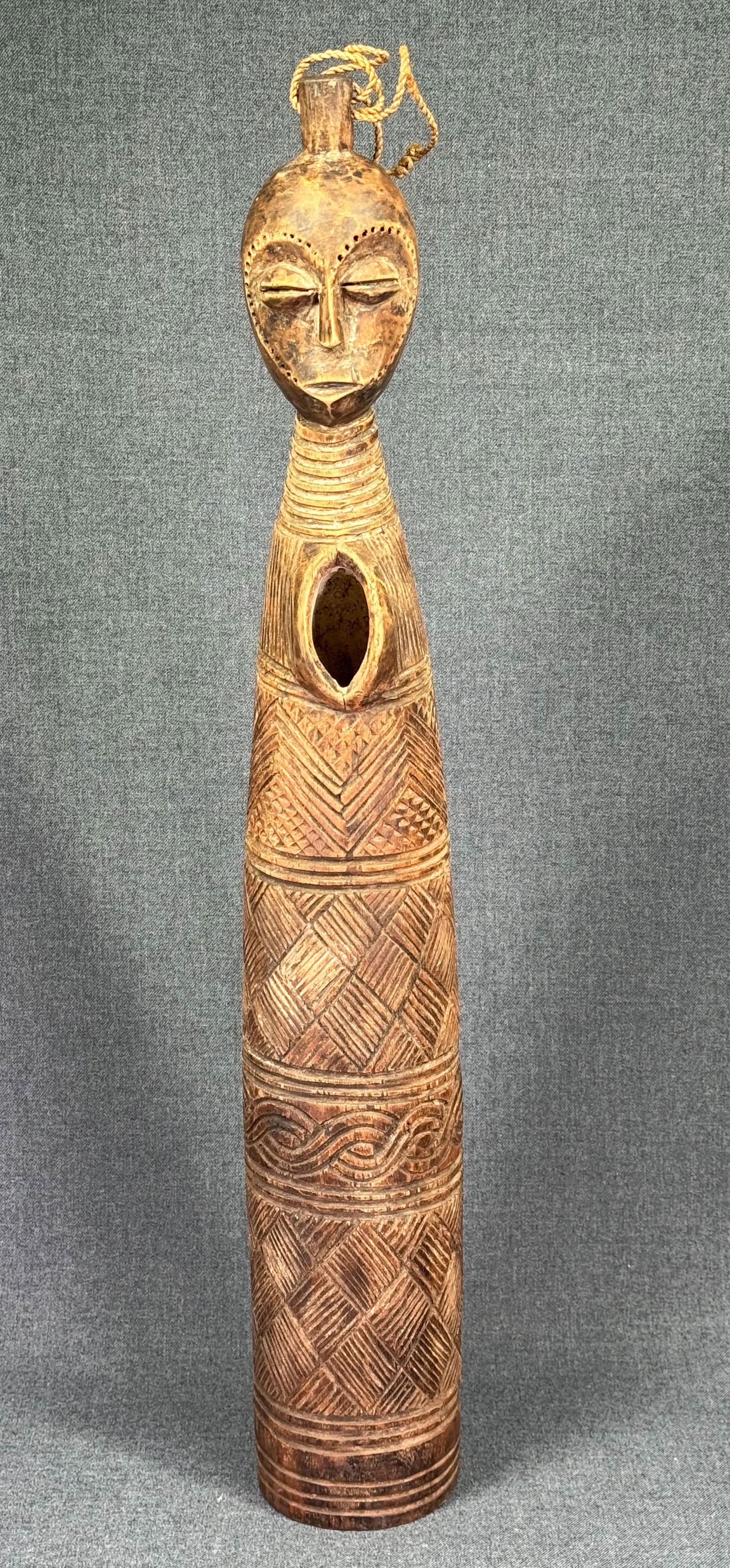 African Lega DRC Side Blown Trumpet: IN HOUSE FLAT SHIPPING & HANDLING COST WITHIN ALL THE U.S. : $27 To bypass LiveShipping, and use our In-House shipping service for $27 or shipping combined for multiple lots, please select “Arrange