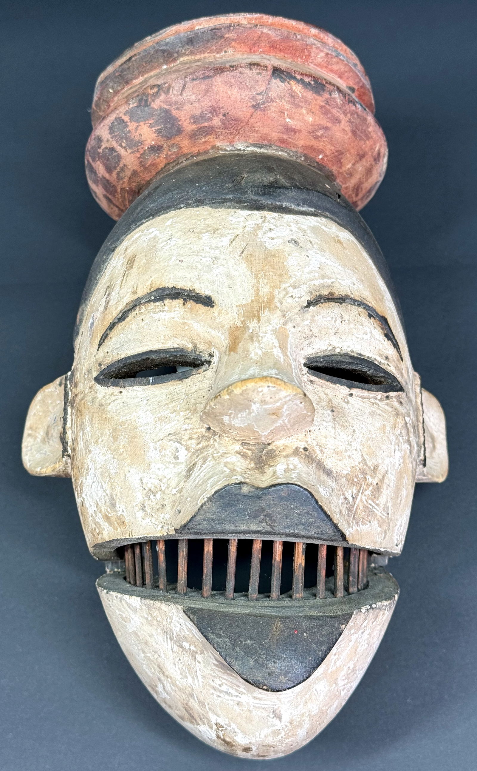 African Ogoni Nigeria Elu Articulated Jaw Mask.: IN HOUSE FLAT SHIPPING & HANDLING COST WITHIN ALL THE U.S. : $19 To bypass LiveShipping, and use our In-House shipping service for $19 or shipping combined for multiple lots, please select