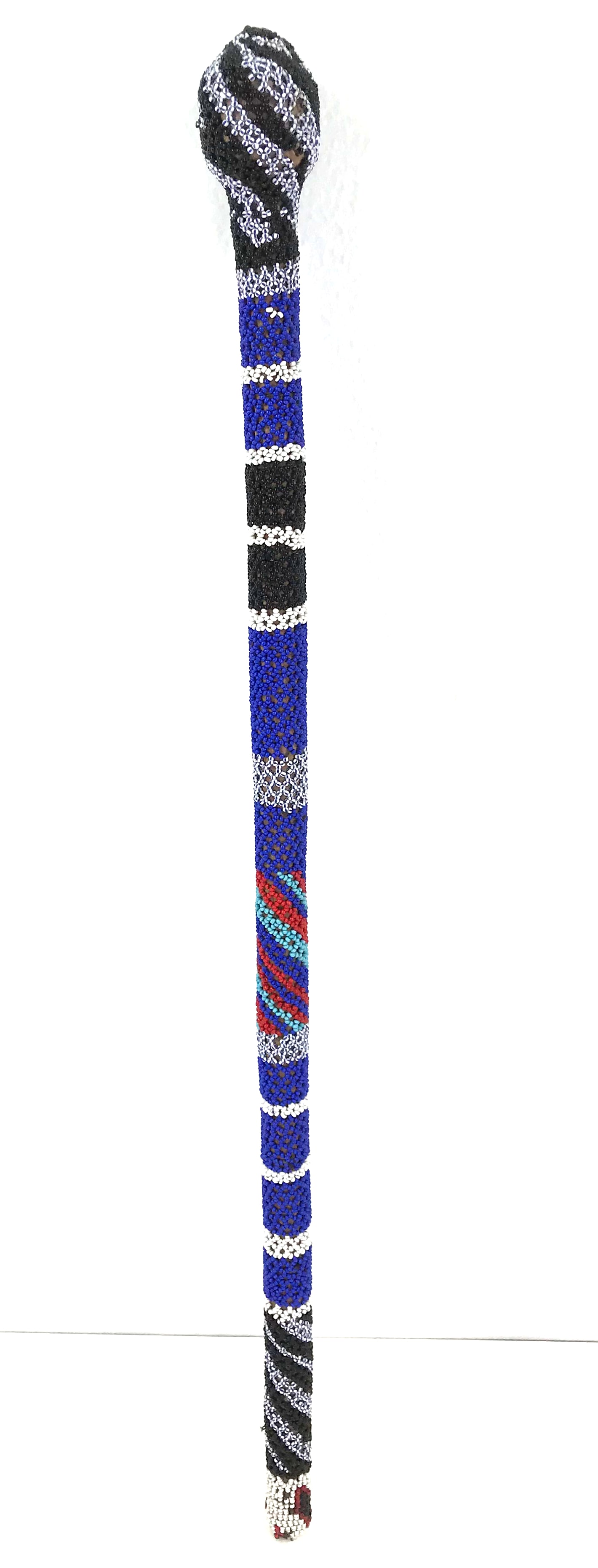 African Ndebele Zimbabwe Dance Stick Beadwork: IN HOUSE FLAT SHIPPING & HANDLING COST WITHIN ALL THE U.S. : $27 To bypass LiveShipping, and use our In-House shipping service for $27 or shipping combined for multiple lots, please select