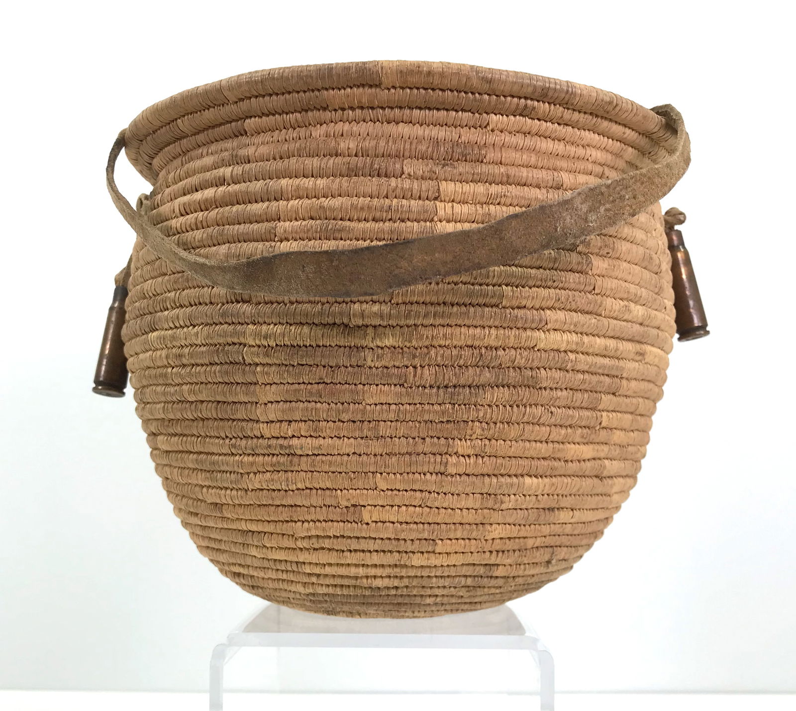 Rare African Coil Basket Rifle shell Casings Handle ends: IN HOUSE FLAT SHIPPING & HANDLING COST WITHIN ALL THE U.S. : $18 To bypass LiveShipping, and use our In-House shipping service for $18 or shipping combined for multiple lots, please select