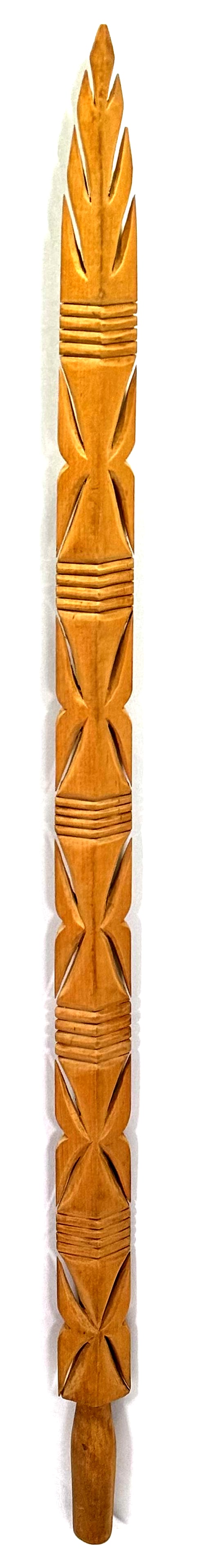 Samoan Ceremonial Barbed Spear Tao. Carved wood.: IN HOUSE FLAT SHIPPING & HANDLING COST WITHIN ALL THE U.S. : $34 To bypass LiveShipping, and use our In-House shipping service for $34 or shipping combined for multiple lots, please select “Arrange