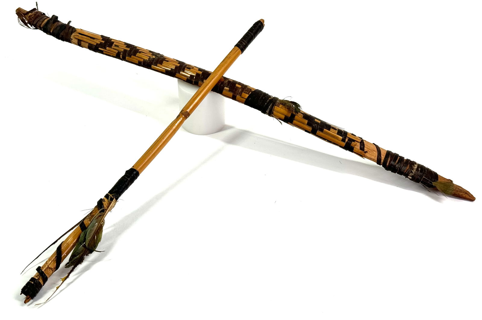 Old Amazonian Karaja Children Small Training/Playing Bow and arrow.: IN HOUSE FLAT SHIPPING & HANDLING COST WITHIN ALL THE U.S. : $19 To bypass LiveShipping, and use our In-House shipping service for $19 or shipping combined for multiple lots, please select