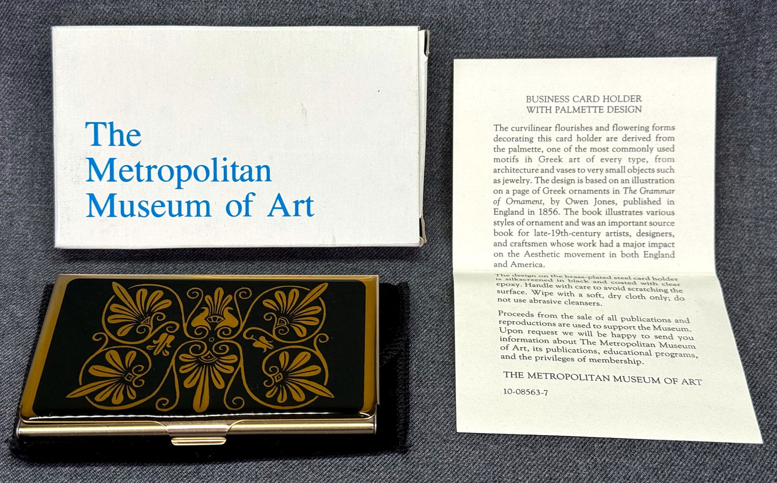 1992 The Metropolitan Museum Of Art business card holder in box w/ flyer (1 of 8)
