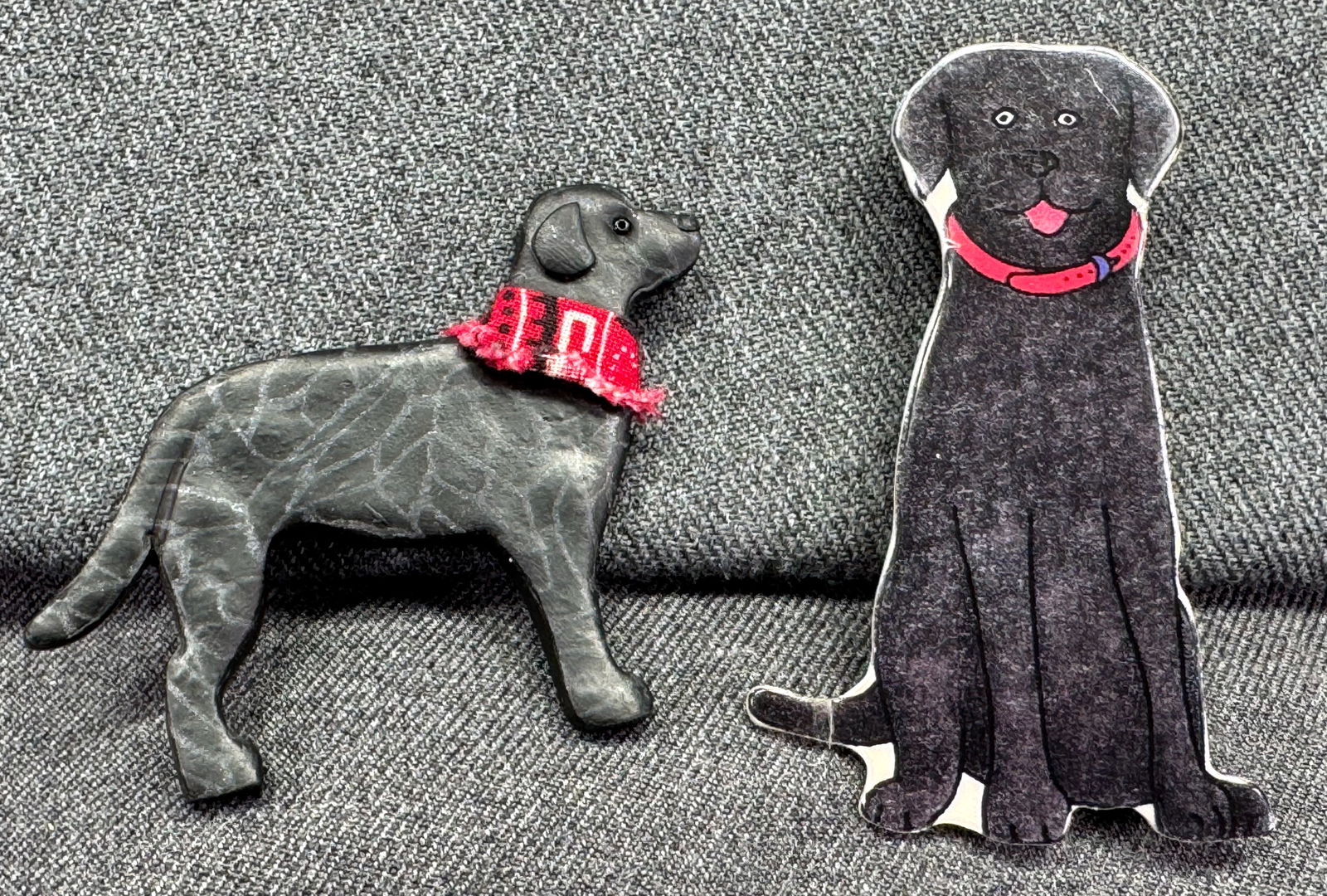 Vintage The Wendelline 1995 #254 & clay polymer black dog brooch pins (1 of 9)
