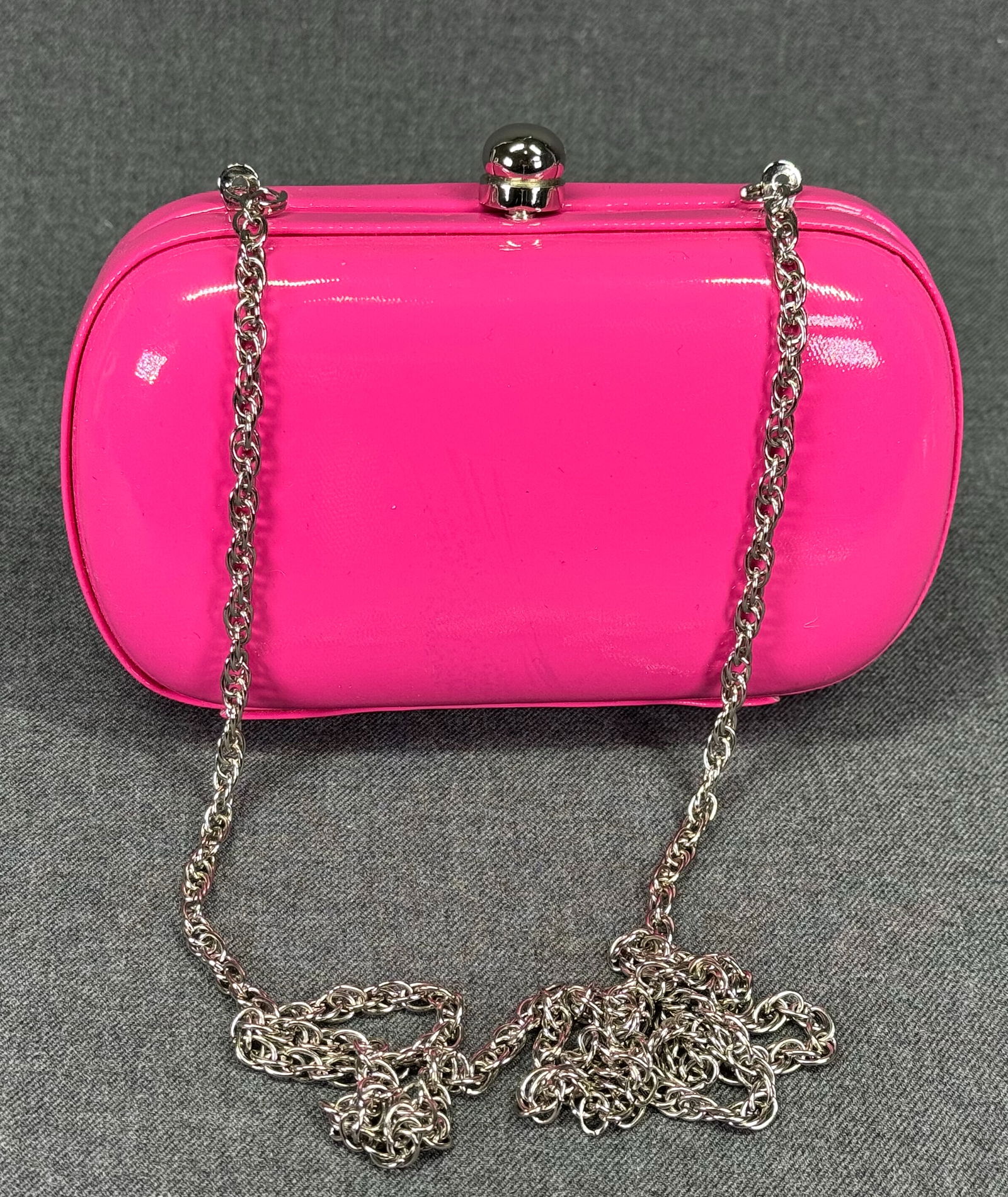 Sondra Roberts pink vinyl clutch purse bag (1 of 11)