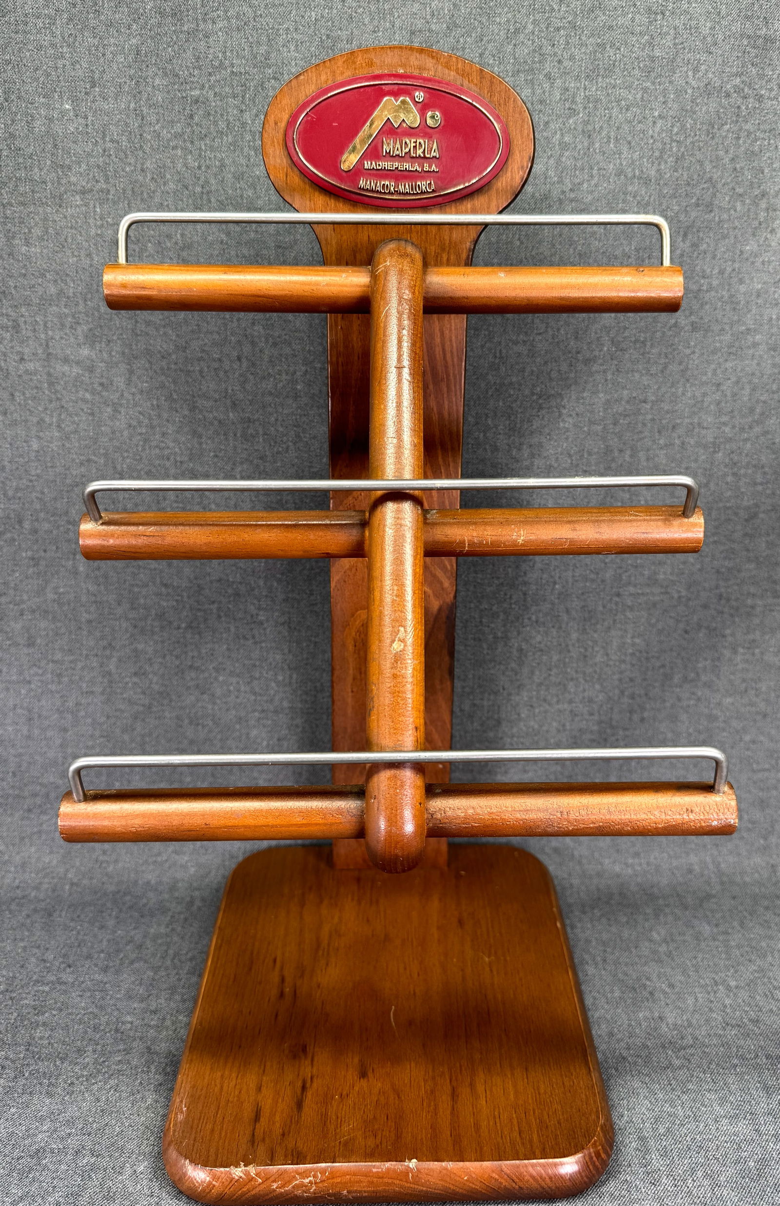 Vintage Maperla Manacor Mallorca wooden jewelry display (1 of 10)