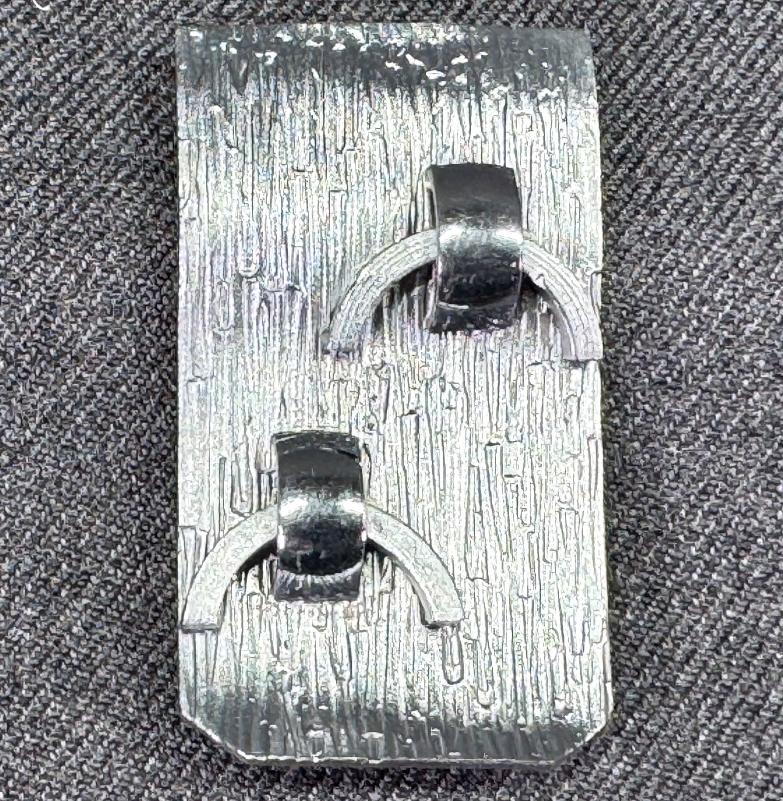 Vintage art deco flapper chromed metal belt buckle (1 of 5)