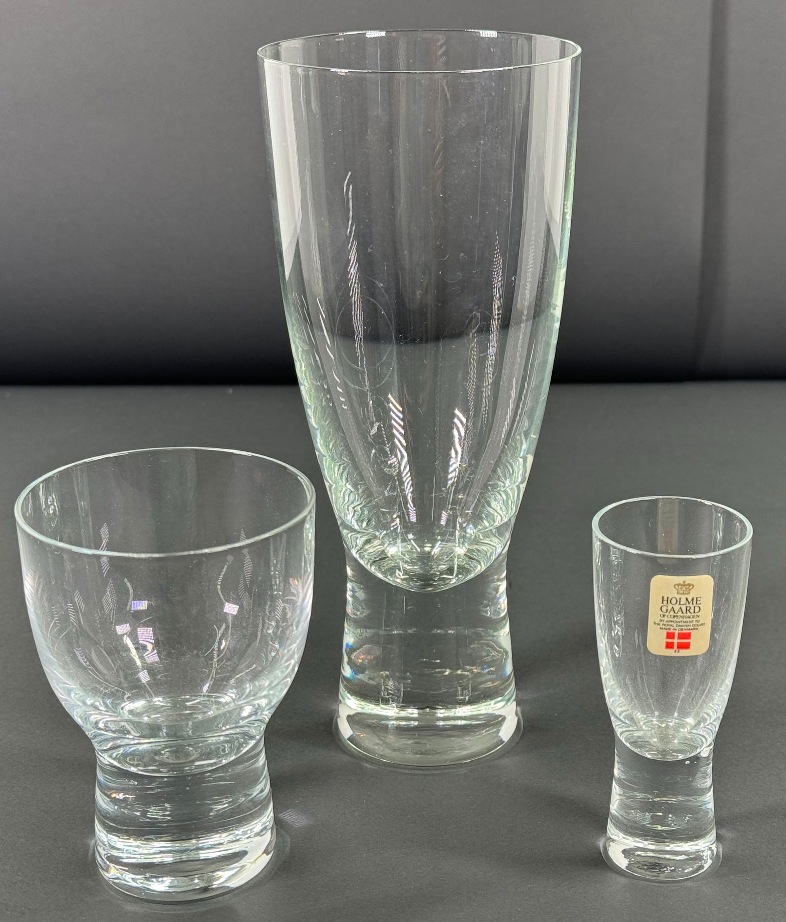 Vintage MCM Danish Holmegaard Denmark Canada Clear Glasses. (1 of 7)