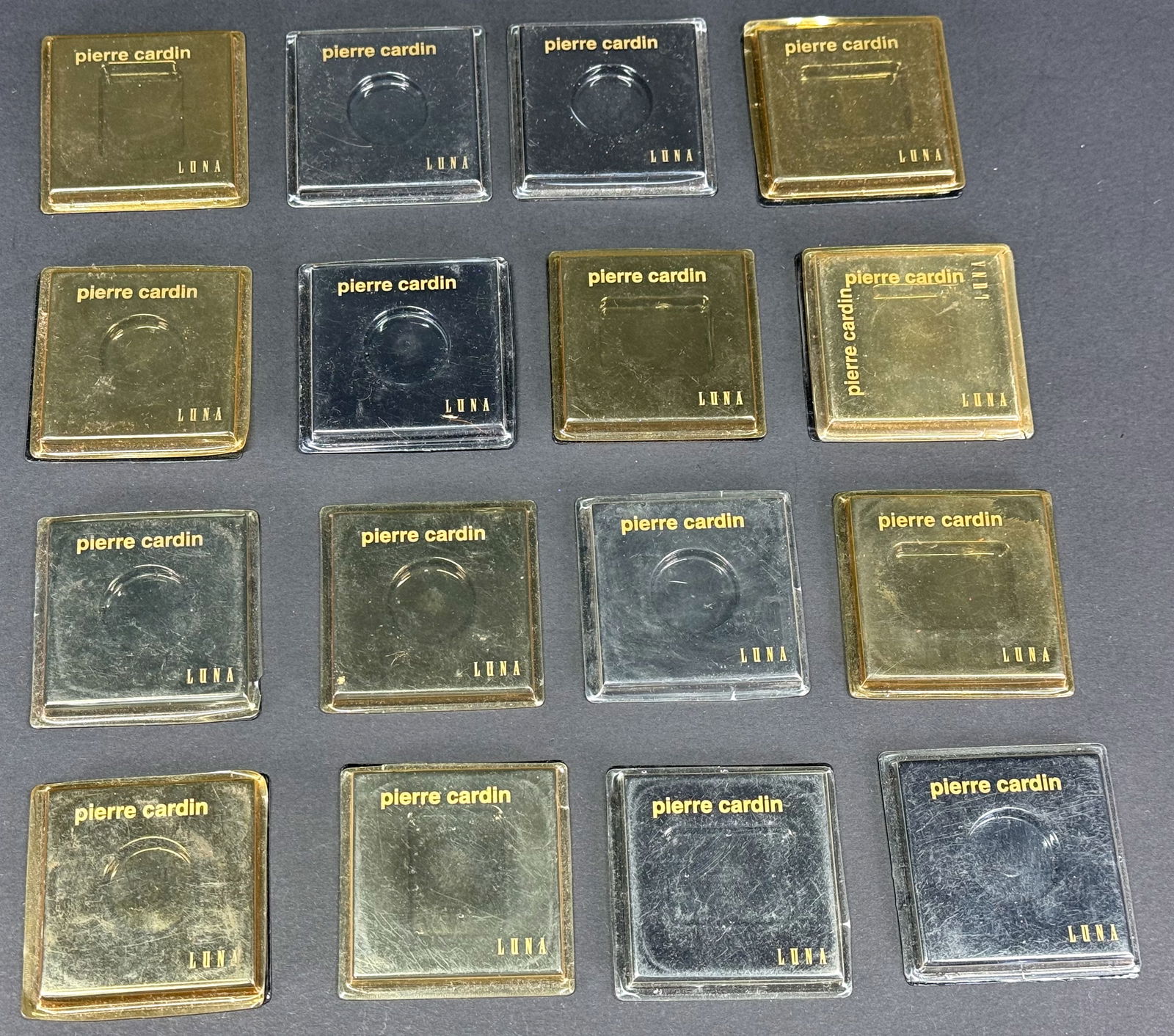 Vintage assorted Pierre Cardin Luna plastic jewelry boxes . Lot of 16. (1 of 5)