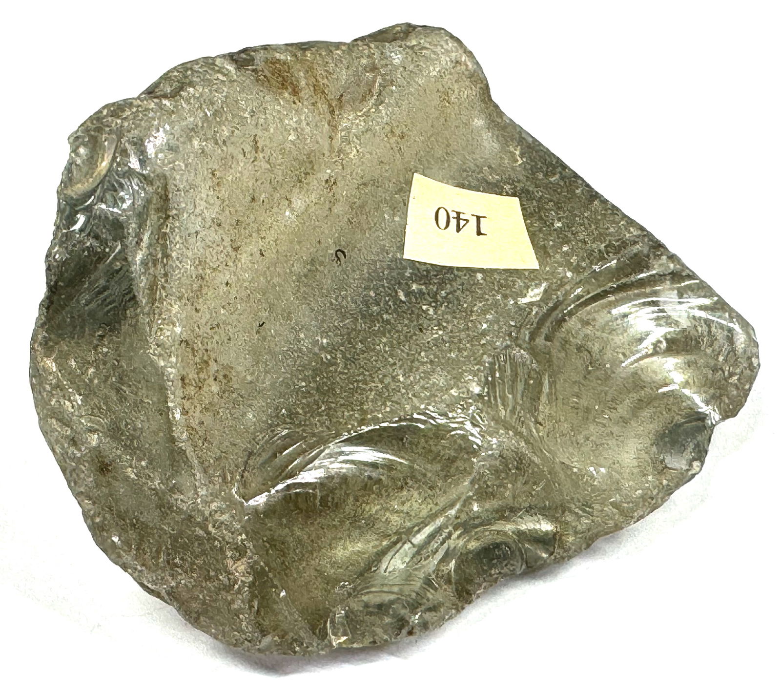 Old Mid 19th Century Selknam Tierra del Fuego Argentina Glass Scraper. (1 of 9)