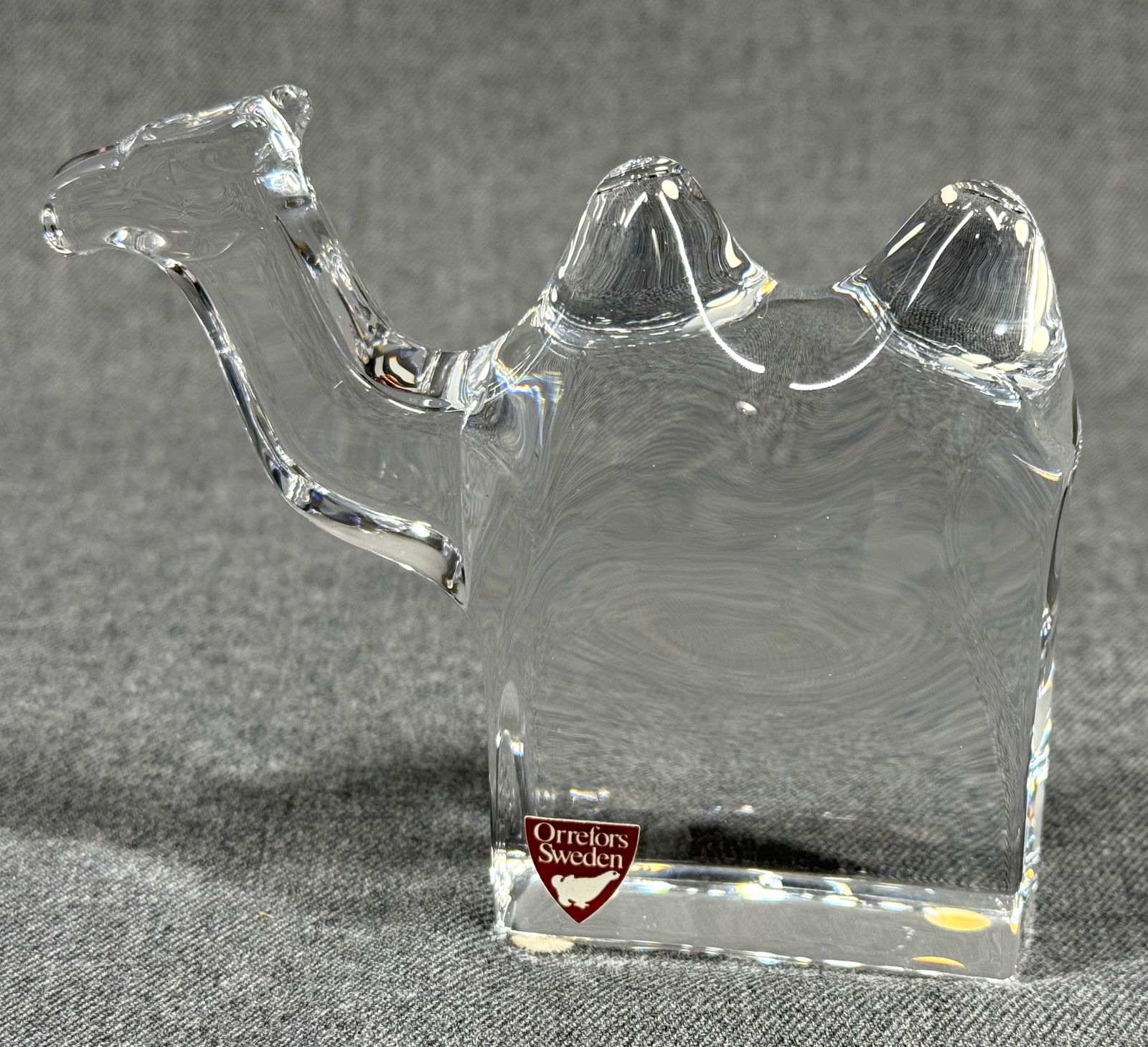 Vintage Orrefors Crystal Camel Figure: IN HOUSE FLAT SHIPPING & HANDLING COST WITHIN ALL THE U.S. : 11 To bypass LiveShipping, and use our In-House shipping service for 11 or shipping combined for multiple lots, please select “Arrange Yo