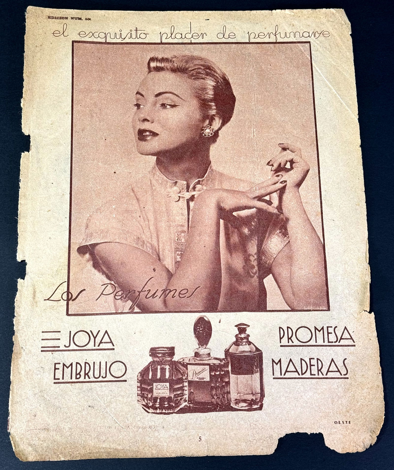 Vintage Joya Embrujo Promesas Maderas Myrurgia perfume original adv magazine page.: IN HOUSE FLAT SHIPPING & HANDLING COST WITHIN ALL THE U.S. : 10 To bypass LiveShipping, and use our In-House shipping service for 10 or shipping combined for multiple lots, please select “Arrange Yo