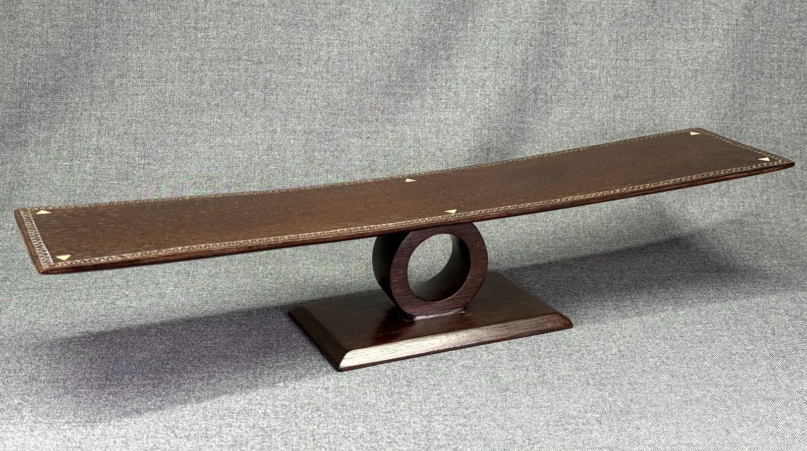 Fiji Islands Headrest. Carved and decorated wood with inlays. (1 of 15)